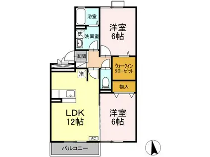 メゾン・ド・けやき(2LDK/3階)の間取り写真