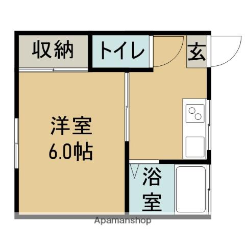 田村アパート(1K/2階)の間取り写真