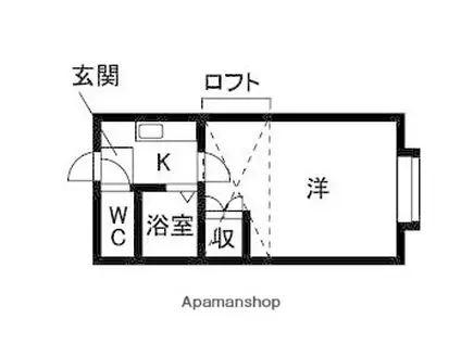 リョウハイム(1K/1階)の間取り写真