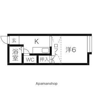 イーストパレス(1K/2階)の間取り写真