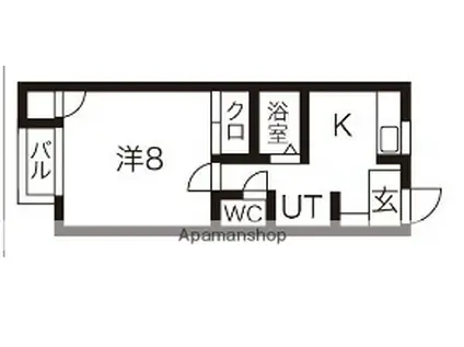 ネオ・メープル高松(1K/1階)の間取り写真