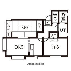 クローロンオクトスⅢ棟(2LDK/2階)の間取り写真