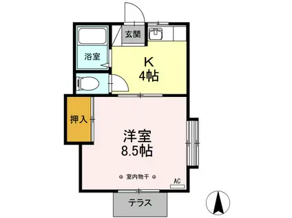 コーポ台太郎(1K/1階)の間取り写真