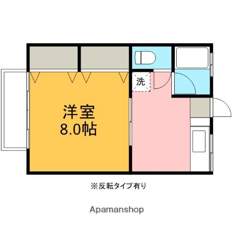 アパートメントハウス瑤林(1K/2階)の間取り写真