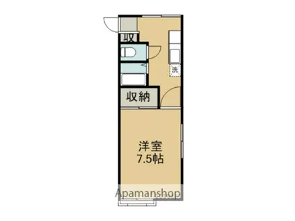 サンハイツ上田(1K/2階)の間取り写真