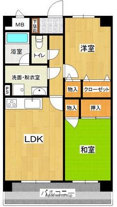 パレス高松Ⅱ(2LDK/4階)の間取り写真