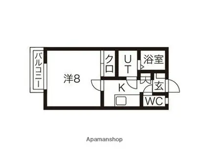 川口荘(1K/1階)の間取り写真