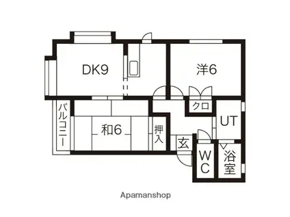 クローロンオクトスⅥ棟(2LDK/1階)の間取り写真