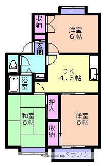 メンバーズタウン桜町E(3DK/2階)の間取り写真