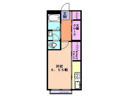 シャーメゾン・ディア(ワンルーム/1階)の間取り写真