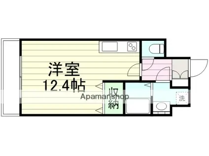 アーバンフラッツ小田原(ワンルーム/4階)の間取り写真
