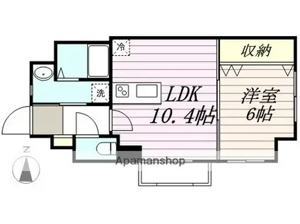 けやき仙台東口ビル(1LDK/7階)の間取り写真