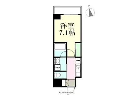 MIRAIZU RESIDENTIAL SENDAI Ⅱ(1K/5階)の間取り写真