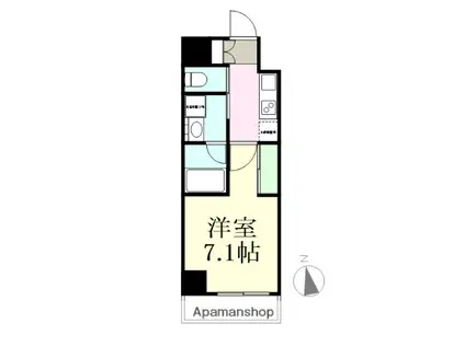 MIRAIZU RESIDENTIAL SENDAI Ⅱ(1K/6階)の間取り写真