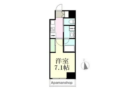 MIRAIZU RESIDENTIAL SENDAI Ⅱ(1K/8階)の間取り写真