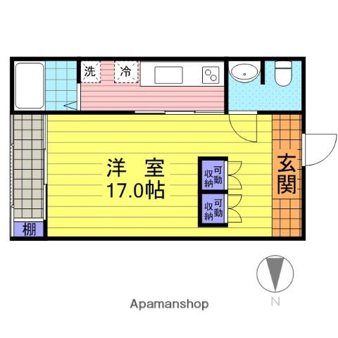 LETOIT FC(1K/1階)の間取り写真