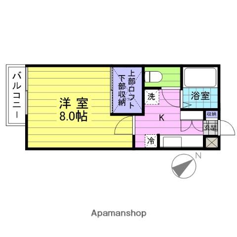 コンフォートタカノ(1K/1階)の間取り写真