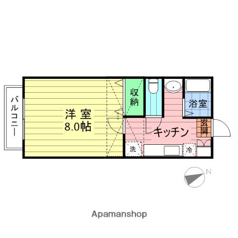 高砂ST 壱番館(1K/1階)の間取り写真