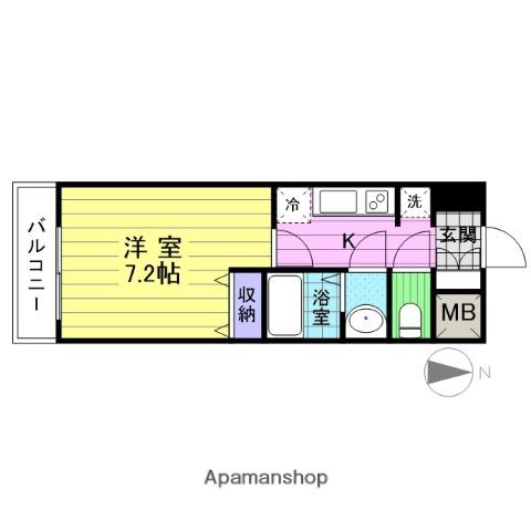 サンヴァーリオ新田駅前Ⅶ(1K/8階)の間取り写真