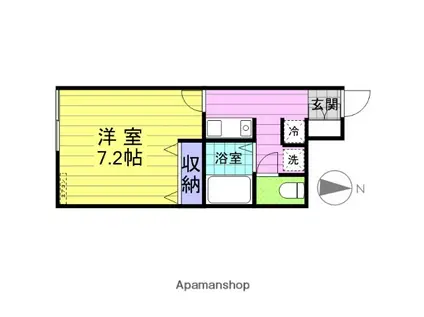 AZUR ONO(1K/1階)の間取り写真