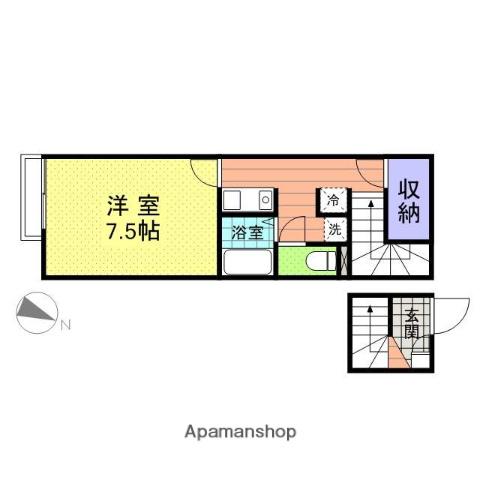 AZUR ONO(1K/2階)の間取り写真