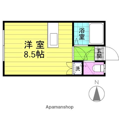 アドバンス八幡(ワンルーム/1階)の間取り写真