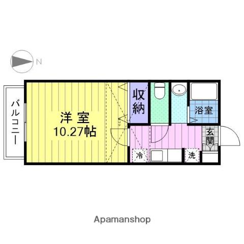 アフォリステーションノース壱番館・弐番館(1K/1階)の間取り写真