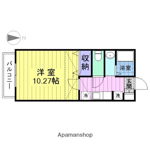 アフォリステーションノース壱番館・弐番館(1K/2階)の間取り写真