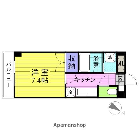 サンハイツビル(1K/4階)の間取り写真