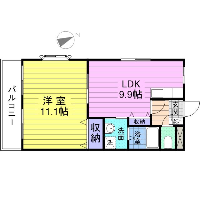 サンタプレイス高砂Ⅲ(1LDK/1階)の間取り写真