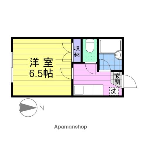 ロイヤルメゾンⅠ(1K/1階)の間取り写真