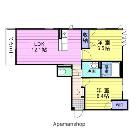 シャーメゾン・八幡・エンドーⅠ(2LDK/1階)の間取り写真