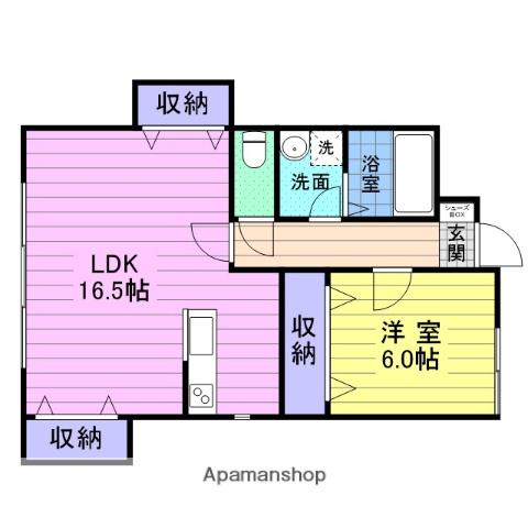 アルコイリスⅠ番館(1LDK/1階)の間取り写真