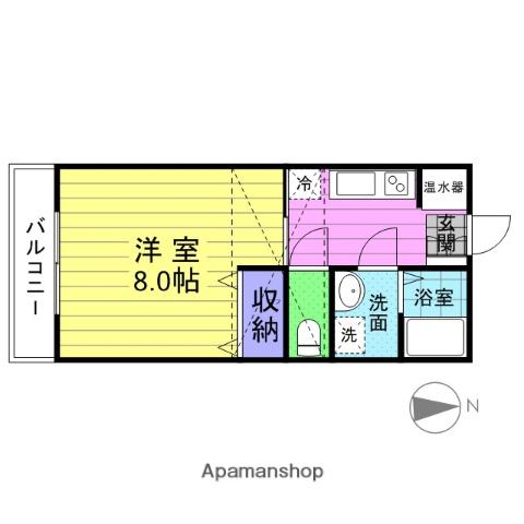 コーポ・エンドーE棟(1K/2階)の間取り写真