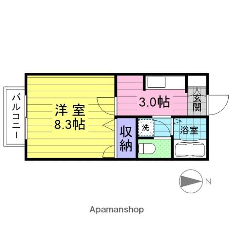 エスポワール櫻井(1K/1階)の間取り写真
