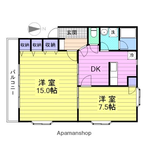 αNEXT田子南(2DK/2階)の間取り写真