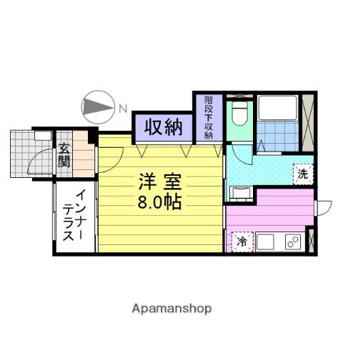 イーストコーポⅡ(1K/1階)の間取り写真