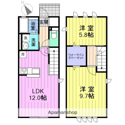 レガシーヒルズ ジェイ(2LDK/1階)の間取り写真