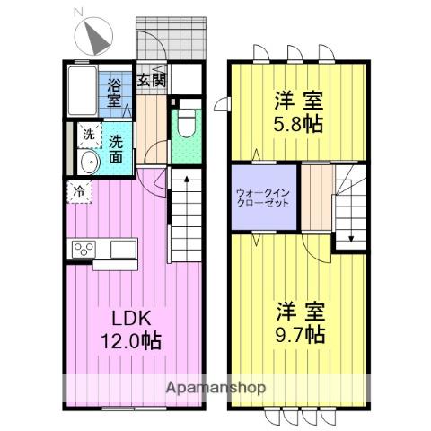 レガシーヒルズ ジェイ(2LDK/1階)の間取り写真