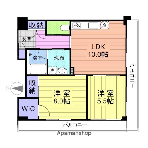 アイ・フローラル(2LDK/3階)の間取り写真