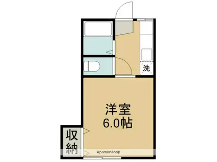 みづほハイツ(1K/2階)の間取り写真
