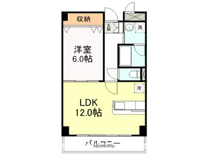 サークル10ビル(1LDK/5階)の間取り写真