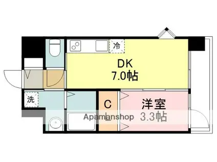 SUM TOMIZAWA(1DK/6階)の間取り写真