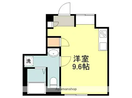 昇龍ビルⅡ(ワンルーム/6階)の間取り写真