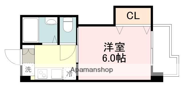 小松島千葉ビル(1K/3階)の間取り写真