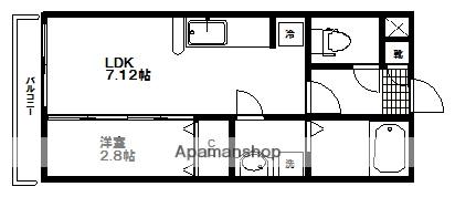 ラヴィスタ子平町(1LDK/1階)の間取り写真