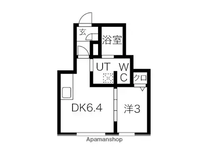 HIMAWARI(1DK/1階)の間取り写真