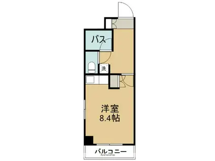 日宝プロシード榴岡(ワンルーム/4階)の間取り写真