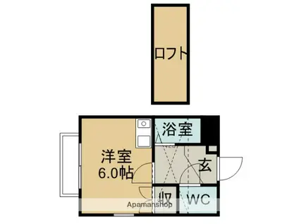 アップルハウス中野栄2(ワンルーム/2階)の間取り写真