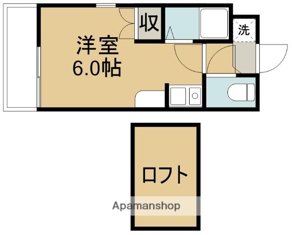 アップルハウス中野栄A(ワンルーム/2階)の間取り写真